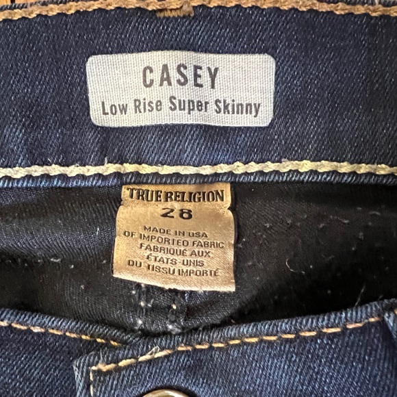 True Religion Vintage Low Rise Jeans Casey 28 - Picture 5 of 7
